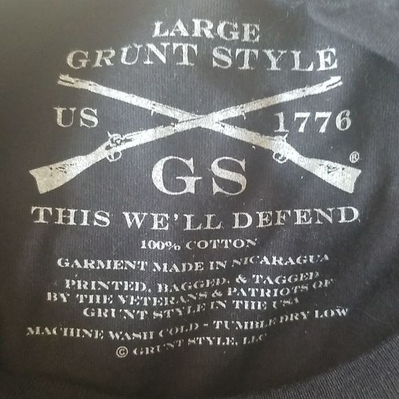 NWOT Grunt Style Pledge of Allegiance tee, black, sz L - Picture 6 of 6
